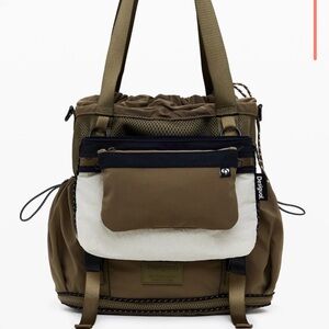 Desigual Olive and White Men's Convertible Tote-Backpack